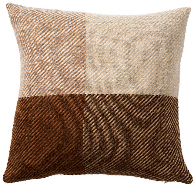 Klippan Yllefabrik Gotland Check Kissenhülle in Beige