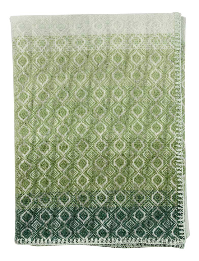 Klippan Havanna Midi Wolldecke - Kniedecke - Green Multi mit Farbverlauf aus 100% Lammwolle von Klippan Yllefabrik