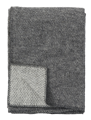 Klippan Peak Wolldecke in Grey aus Merino- und Lammwolle