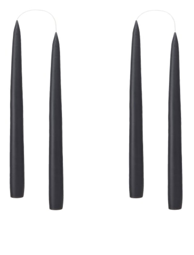 Stabkerzen - 4 Kerzen in der kleinen Größe von 20cm in einer Geschenkverpackung in der Farbe Black #91
