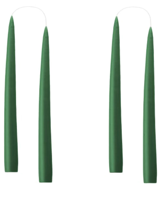 Stabkerzen - 4 Kerzen in der kleinen Größe von 20cm in einer Geschenkverpackung in der Farbe Bottle Green #34