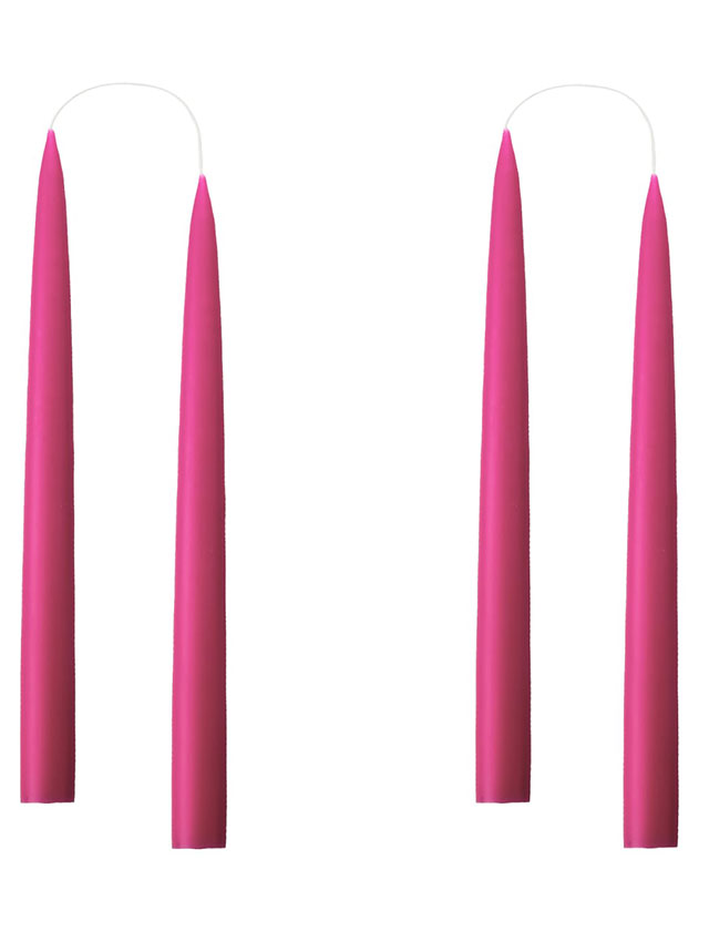 Stabkerzen - 4 Kerzen in der kleinen Größe von 20cm in einer Geschenkverpackung in der Farbe Cerice #19