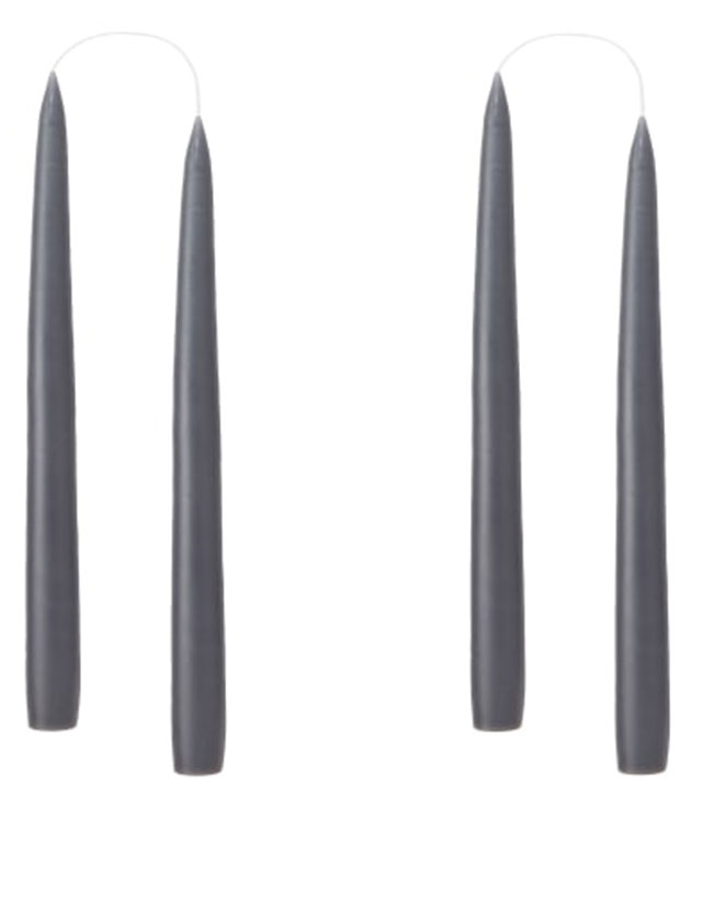 Stabkerzen - 4 Kerzen in der kleinen Größe von 20cm in einer Geschenkverpackung in der Farbe Charcoal Grey #92