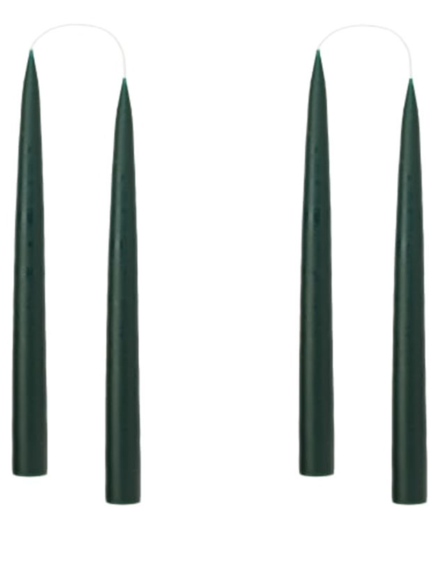 Stabkerzen - 4 Kerzen in der kleinen Größe von 20cm in einer Geschenkverpackung in der Farbe Forest Green #32