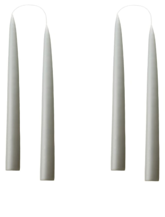Stabkerzen - 4 Kerzen in der kleinen Größe von 20cm in einer Geschenkverpackung in der Farbe Grey #96