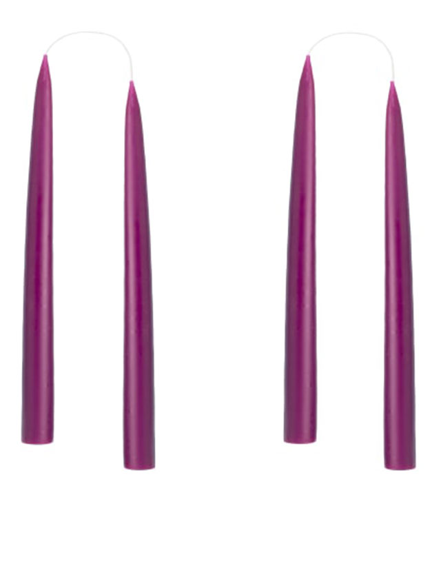 Stabkerzen - 4 Kerzen in der kleinen Größe von 20cm in einer Geschenkverpackung in der Farbe Heather #71