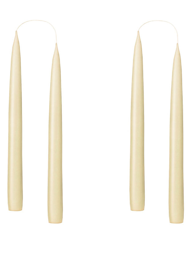 Stabkerzen - 4 Kerzen in der kleinen Größe von 20cm in einer Geschenkverpackung in der Farbe Ivory #05