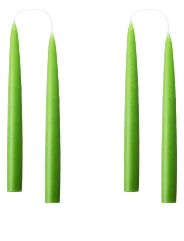Stabkerzen - 4 Kerzen in der kleinen Größe von 20cm in einer Geschenkverpackung in der Farbe Light Green #37