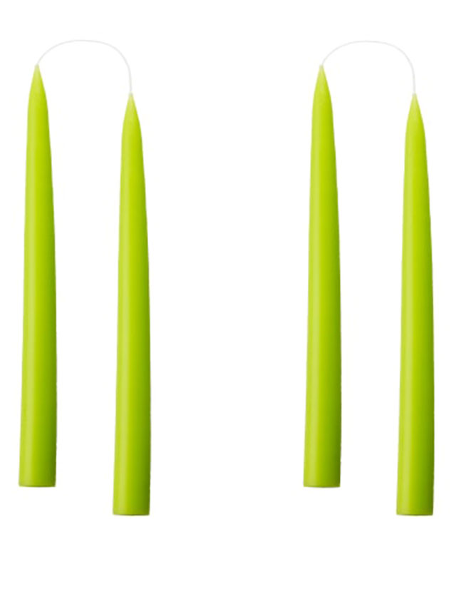 Stabkerzen - 4 Kerzen in der kleinen Größe von 20cm in einer Geschenkverpackung in der Farbe Lime #31