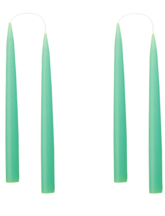 Stabkerzen - 4 Kerzen in der kleinen Größe von 20cm in einer Geschenkverpackung in der Farbe Mint Green #30