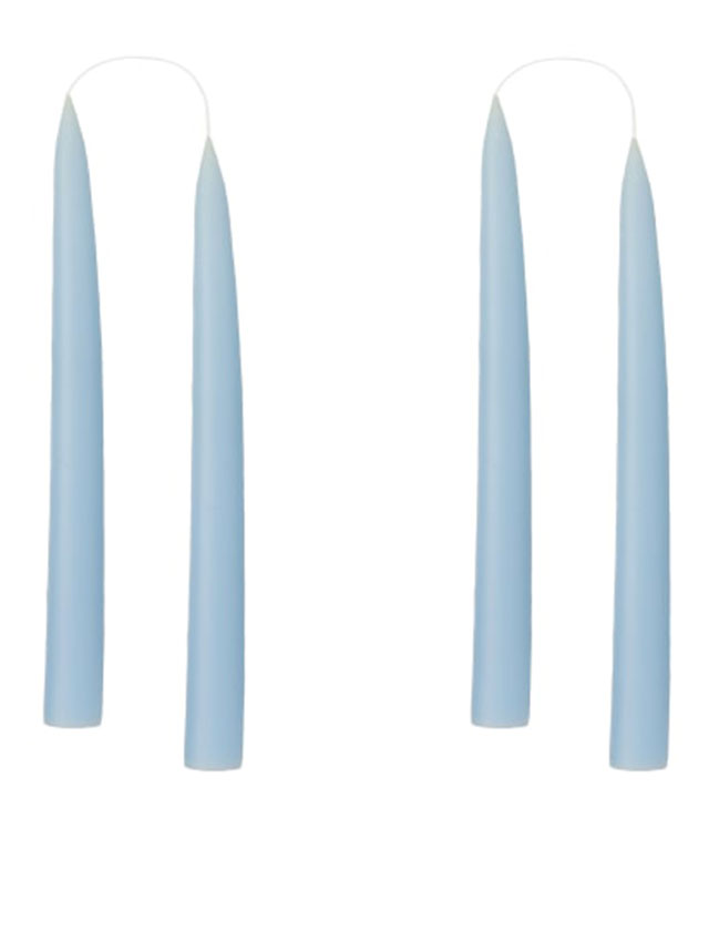 Stabkerzen - 4 Kerzen in der kleinen Größe von 20cm in einer Geschenkverpackung in der Farbe Pastel Blue #26