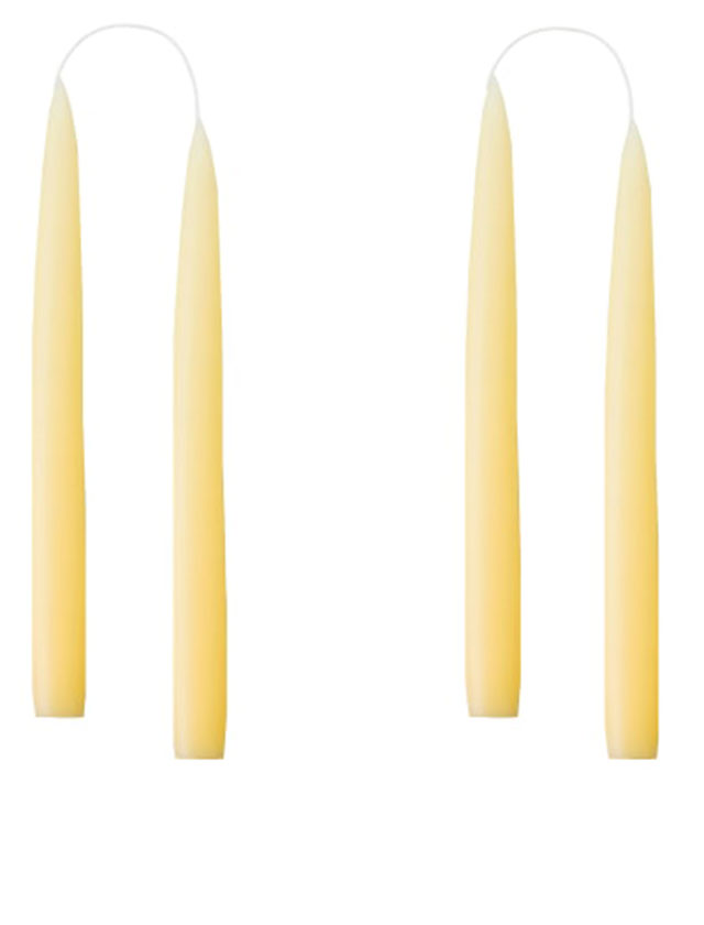 Stabkerzen - 4 Kerzen in der kleinen Größe von 20cm in einer Geschenkverpackung in der Farbe Pastel Yellow #59