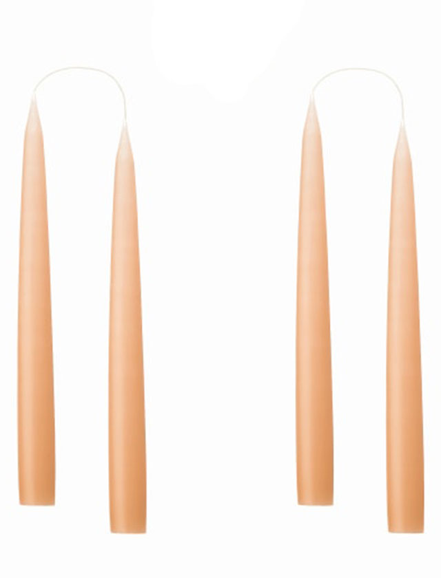 Stabkerzen - 4 Kerzen in der kleinen Größe von 20cm in einer Geschenkverpackung in der Farbe Peach #44
