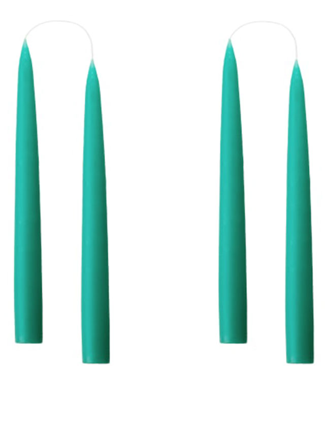 Stabkerzen - 4 Kerzen in der kleinen Größe von 20cm in einer Geschenkverpackung in der Farbe Turquoise #25