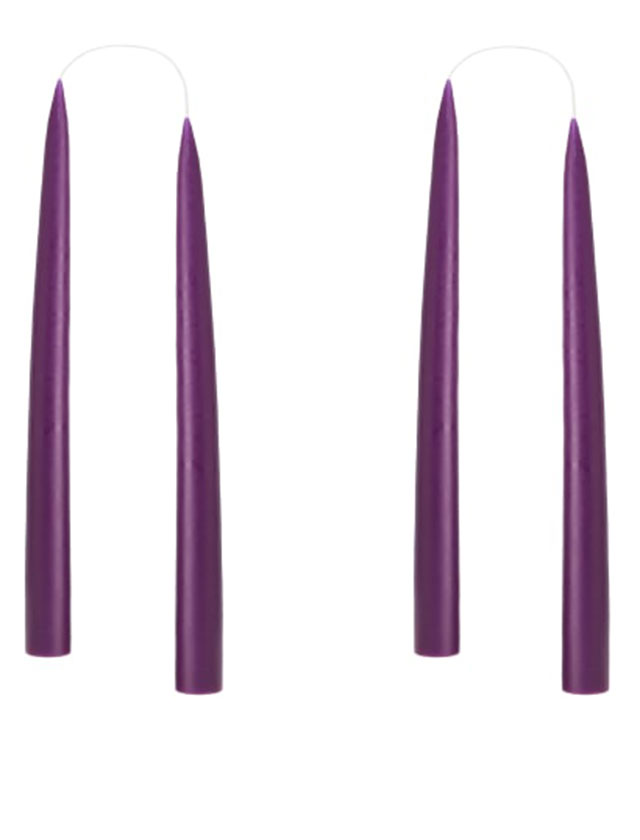 Stabkerzen - 4 Kerzen in der kleinen Größe von 20cm in einer Geschenkverpackung in der Farbe Violet #77