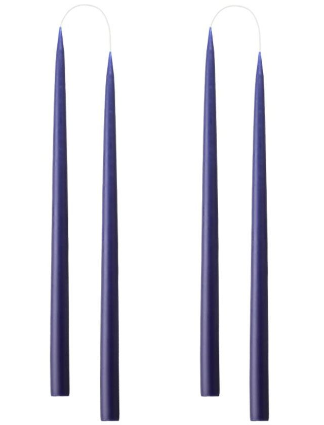Stabkerzen - 4 Kerzen in der Größe von 35cm in einer Geschenkverpackung in der Farbe Antique Blue #22