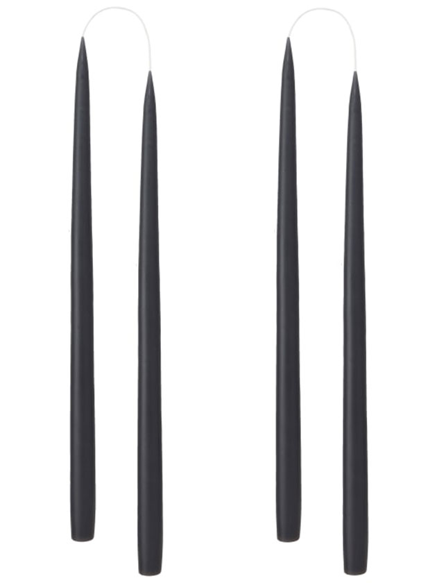 Stabkerzen - 4 Kerzen in der Größe von 35cm in einer Geschenkverpackung in der Farbe Black #91