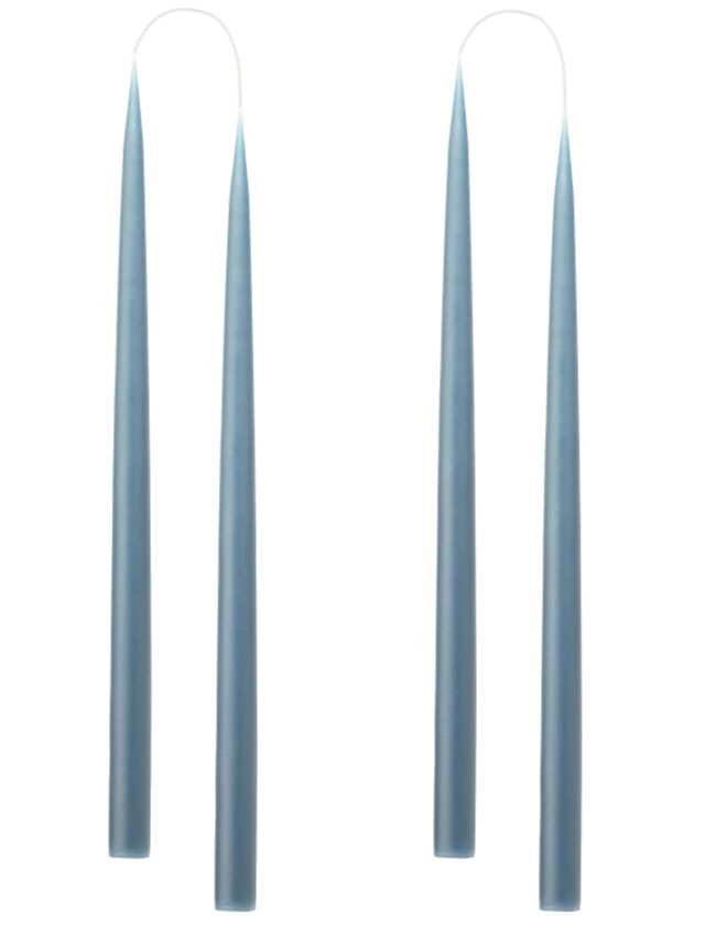Stabkerzen - 4 Kerzen in der Größe von 35cm in einer Geschenkverpackung in der Farbe Blue Grey #21