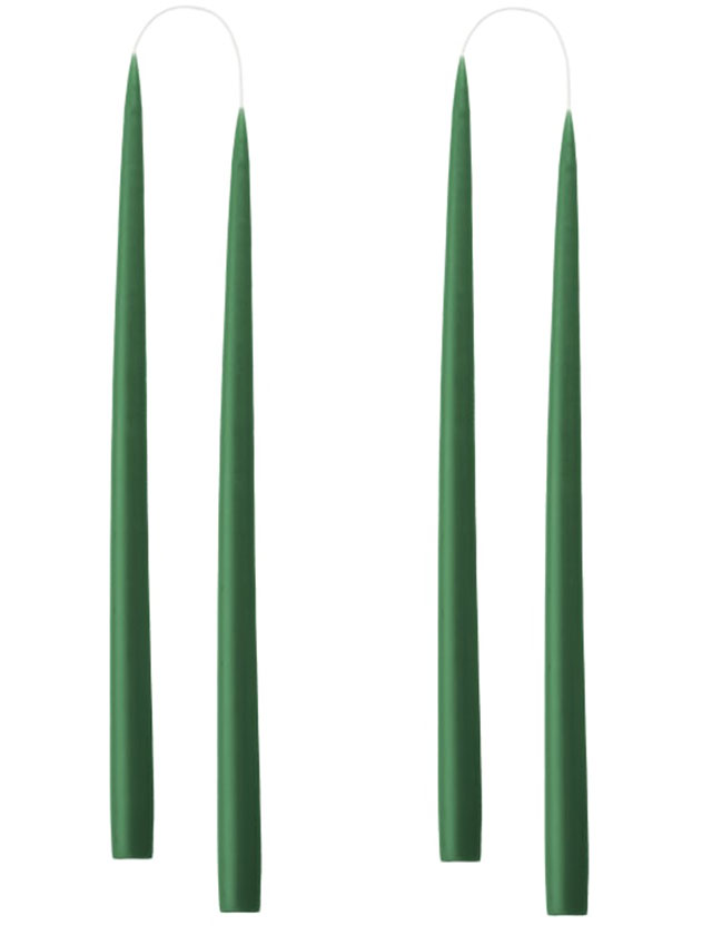 Stabkerzen - 4 Kerzen in der Größe von 35cm in einer Geschenkverpackung in der Farbe Bottle Green #35