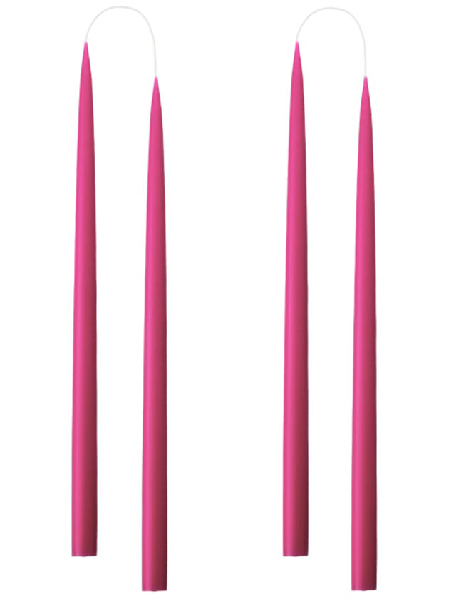 Stabkerzen - 4 Kerzen in der Größe von 35cm in einer Geschenkverpackung in der Farbe Cerise #19