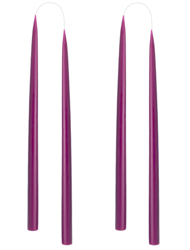 Stabkerzen - 4 Kerzen in der Größe von 35cm in einer Geschenkverpackung in der Farbe Heather #71