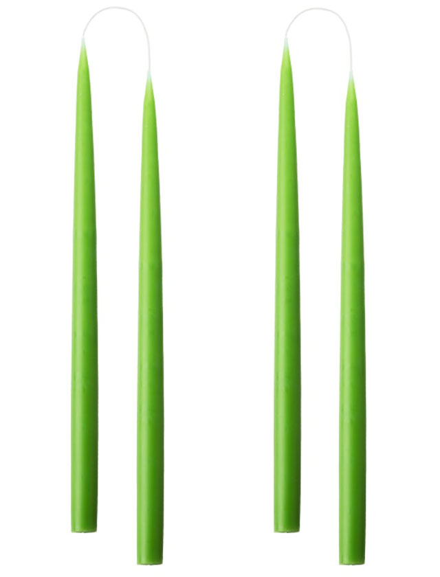 Stabkerzen - 4 Kerzen in der Größe von 35cm in einer Geschenkverpackung in der Farbe Light Green #37