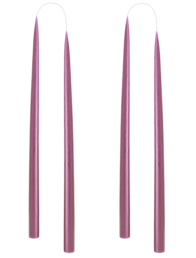 Stabkerzen - 4 Kerzen in der Größe von 35cm in einer Geschenkverpackung in der Farbe Light Heather #78