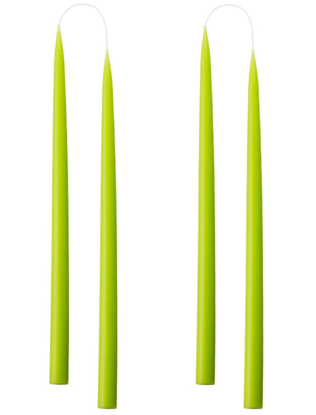 Stabkerzen - 4 Kerzen in der Größe von 35cm in einer Geschenkverpackung in der Farbe Lime #31