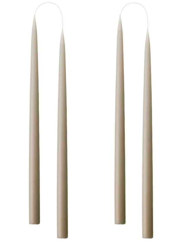 Stabkerzen - 4 Kerzen in der Größe von 35cm in einer Geschenkverpackung in der Farbe Linnen #64