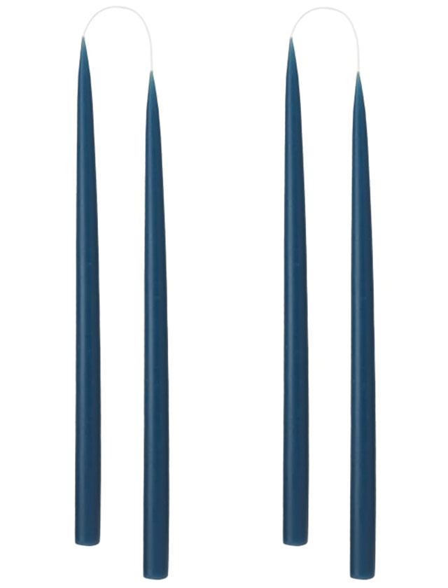Stabkerzen - 4 Kerzen in der Größe von 35cm in einer Geschenkverpackung in der Farbe Marine Blue #28