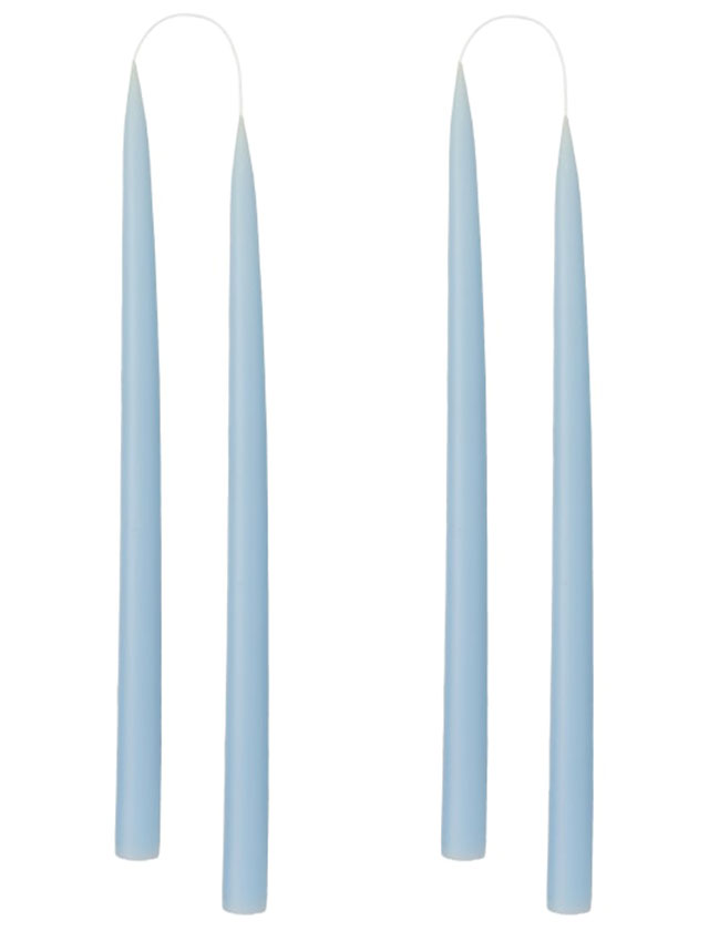 Stabkerzen - 4 Kerzen in der Größe von 35cm in einer Geschenkverpackung in der Farbe Pastel Blue #26