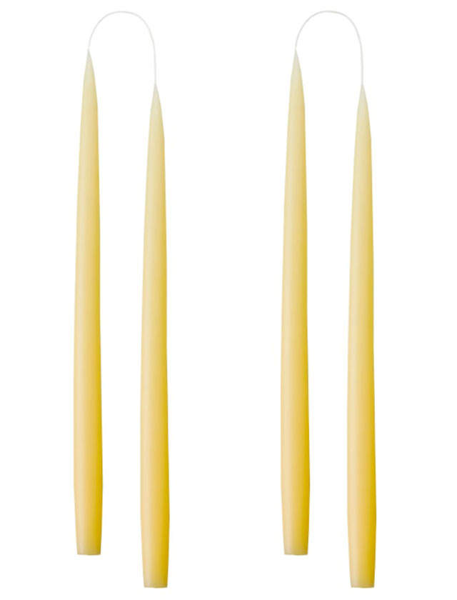Stabkerzen - 4 Kerzen in der Größe von 35cm in einer Geschenkverpackung in der Farbe Pastel Yellow #59