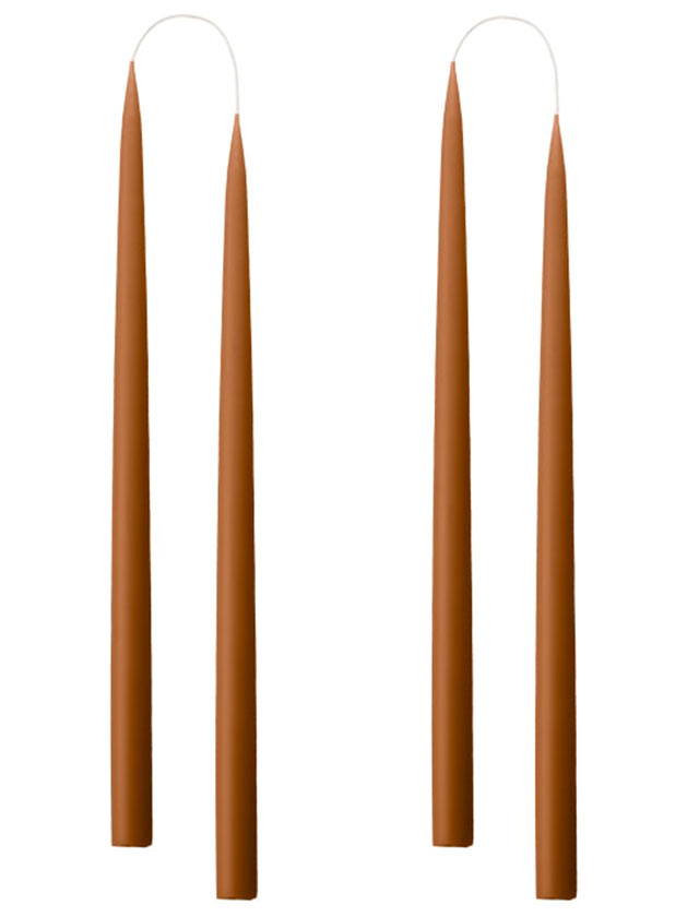 Stabkerzen - 4 Kerzen in der Größe von 35cm in einer Geschenkverpackung in der Farbe Terracotta #48