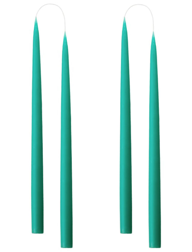 Stabkerzen - 4 Kerzen in der Größe von 35cm in einer Geschenkverpackung in der Farbe Turquiose #25