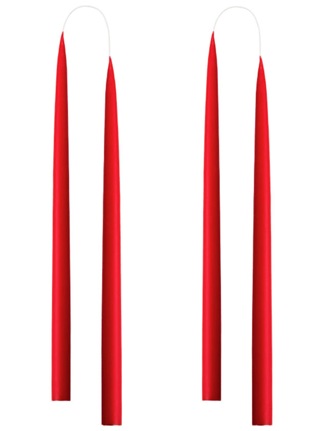 Stabkerzen - 4 Kerzen in der Größe von 35cm in einer Geschenkverpackung in der Farbe X-Mas Red #10