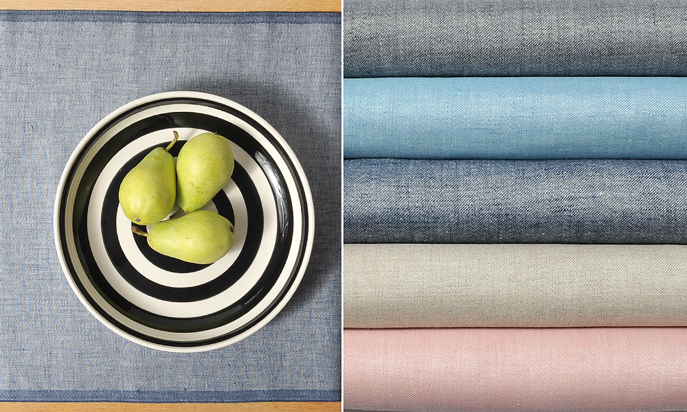 Der Aava Tischläufer von Lapuan Kankurit wurde aus 100% Leinen gefertigt und wurde mit einem feinen Garn gewebt. Die Farben der Tischläufer sind Rose, Linen, Bluebeery, Blue und Grey.
