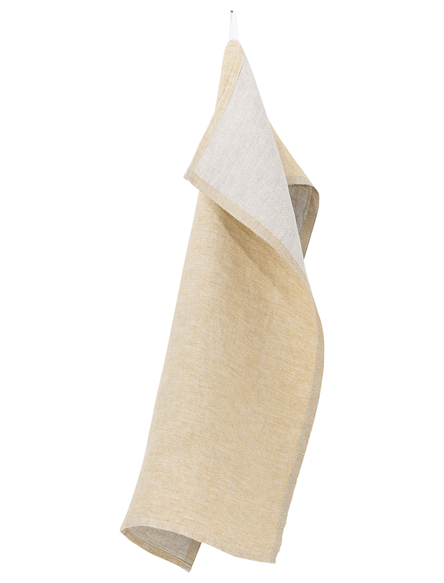 Duo Geschirrtuch in Gold & Linen von Lapuan Kankurit gefertigt aus 100% Leinen
