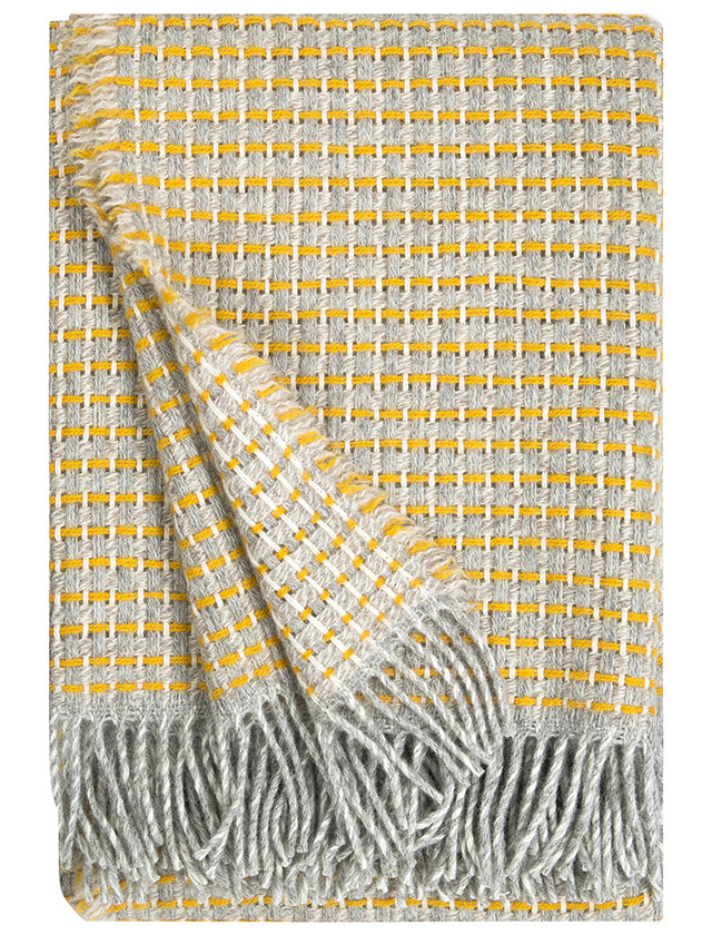 Havas Wolldecke von Lapuan Kankurit aus 100 % Wolle mit finnischer Finnschafwolle in der Farbe Coffee-Dyed-Orange