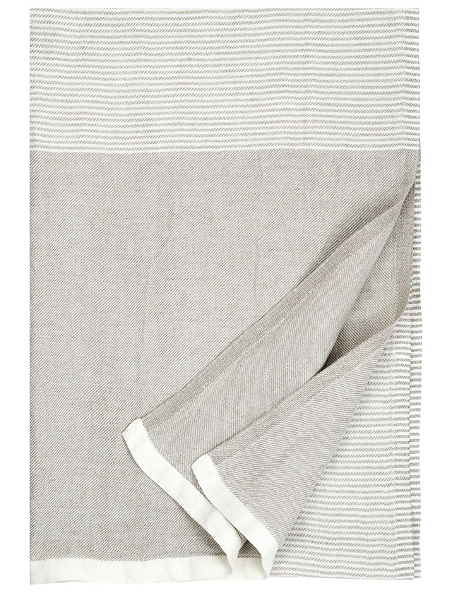 Lapuan Kankurit Duschtuch/ Saunaauflage „Kaisla“ aus 100% Leinen in leinen-white.