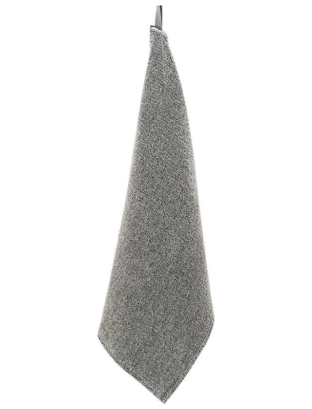 Kivi Handtuch aus gewaschenem Leinenfrottee von Lapuan Kankurit in Black Linen