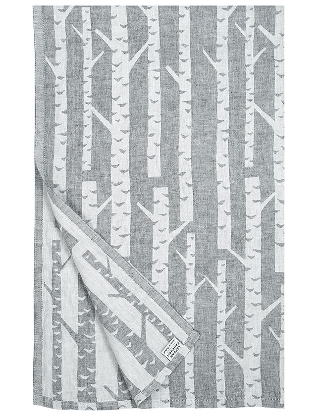 Koivu Duschtuch in White Grey aus Leinen von Lapuan Kankurit.