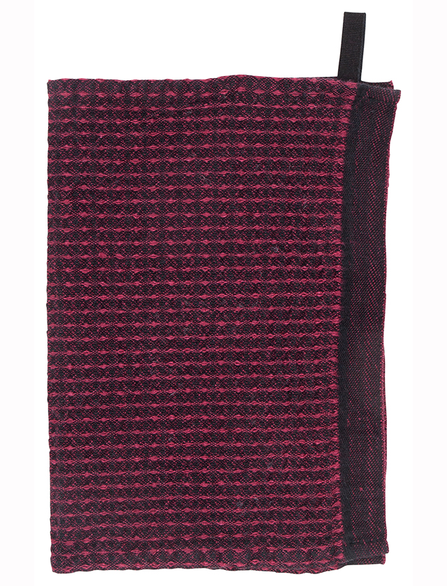 Maija Dishcloth Black-Rainy Bordeaux - Spültuch von Lapuan Kankurit aus Finnland