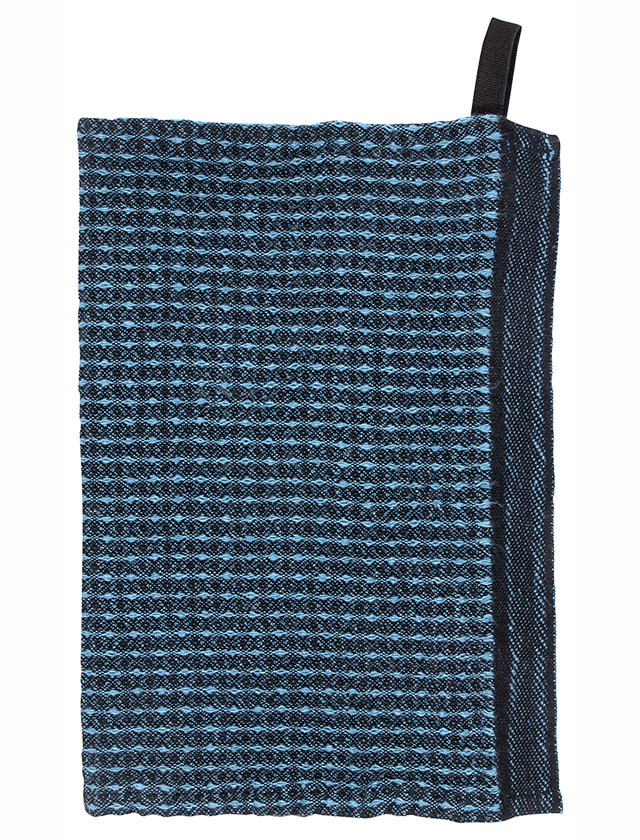 Maija Dishcloth Black-Rainy Blue - Spültuch von Lapuan Kankurit aus Finnland