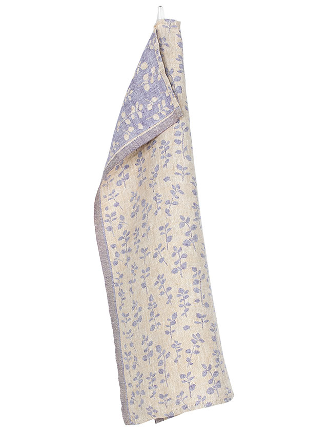 MEIRAMI Geschirrtuch in Gold-Lavender von der finnischen Marke Lapuan Kankurit.