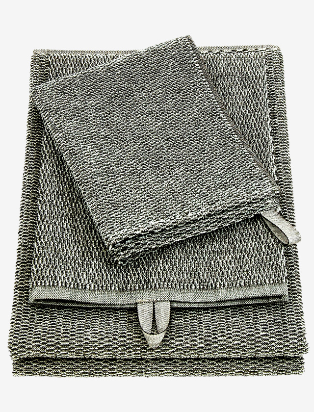 Meri Handtücher, Duschtücher und Waschlappen in White-Black von Lapuan Kankurit
