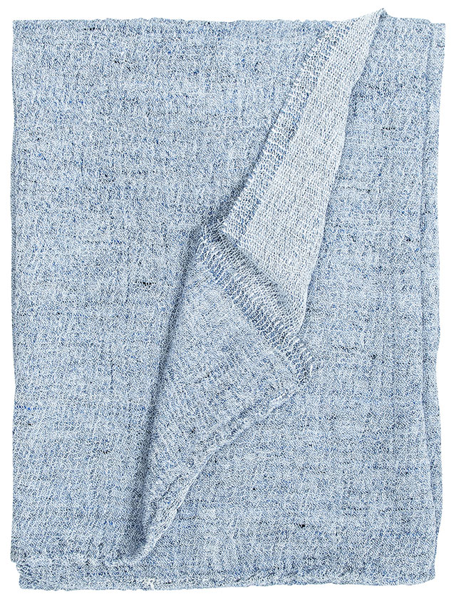 Nyytti Dusch- und Badetuch in White Blueberry von Lapuan Kankurit aus Leinen und Tencel.