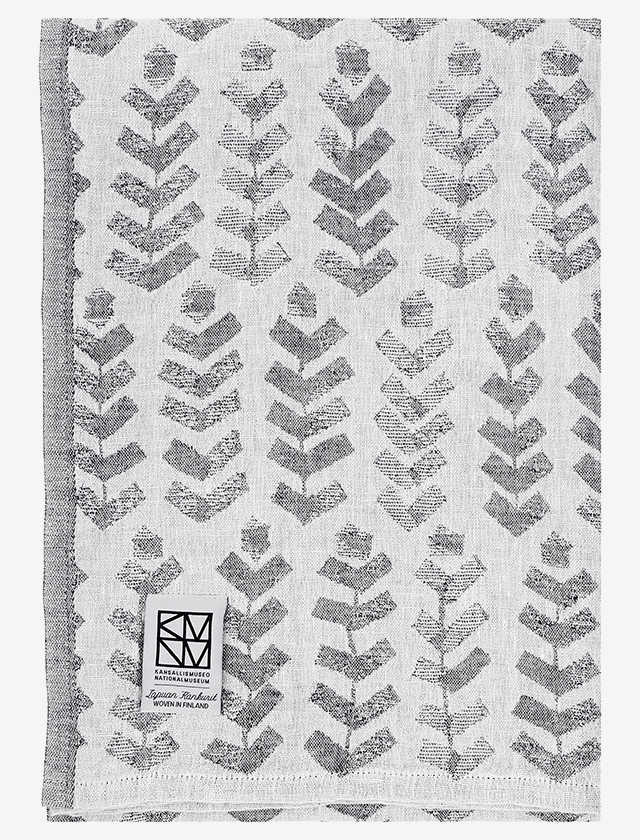 Ruusu x Hvitträsk Saunatuch, aus 100% gewaschenem Leinen von Lapuan Kankurit in White-Grey.