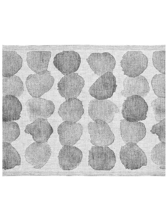 Sade Sauna Cover klein aus Leinen & Baumwolle in White-Grey von Lapuan Kankurit