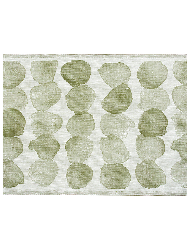 Sade Sauna Cover klein aus Leinen & Baumwolle in White-Olive von Lapuan Kankurit