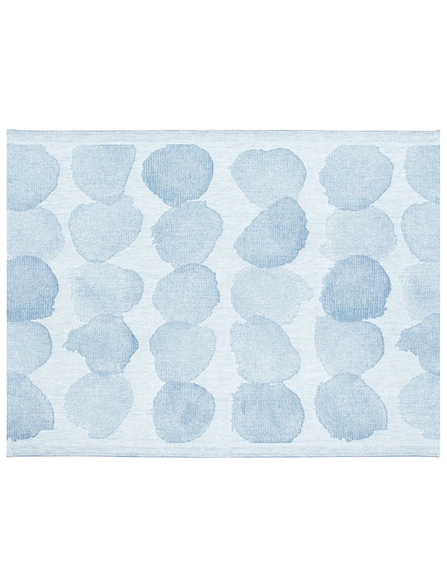 Sade Sauna Cover klein aus Leinen & Baumwolle in White-Rainy Blue von Lapuan Kankurit